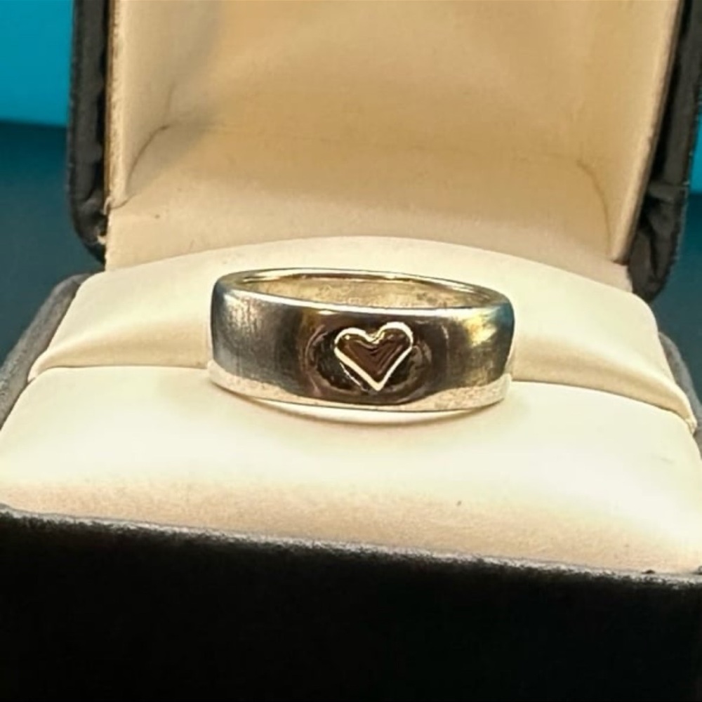 Vintage Designer 14K & Sterling Silver Ring / Band